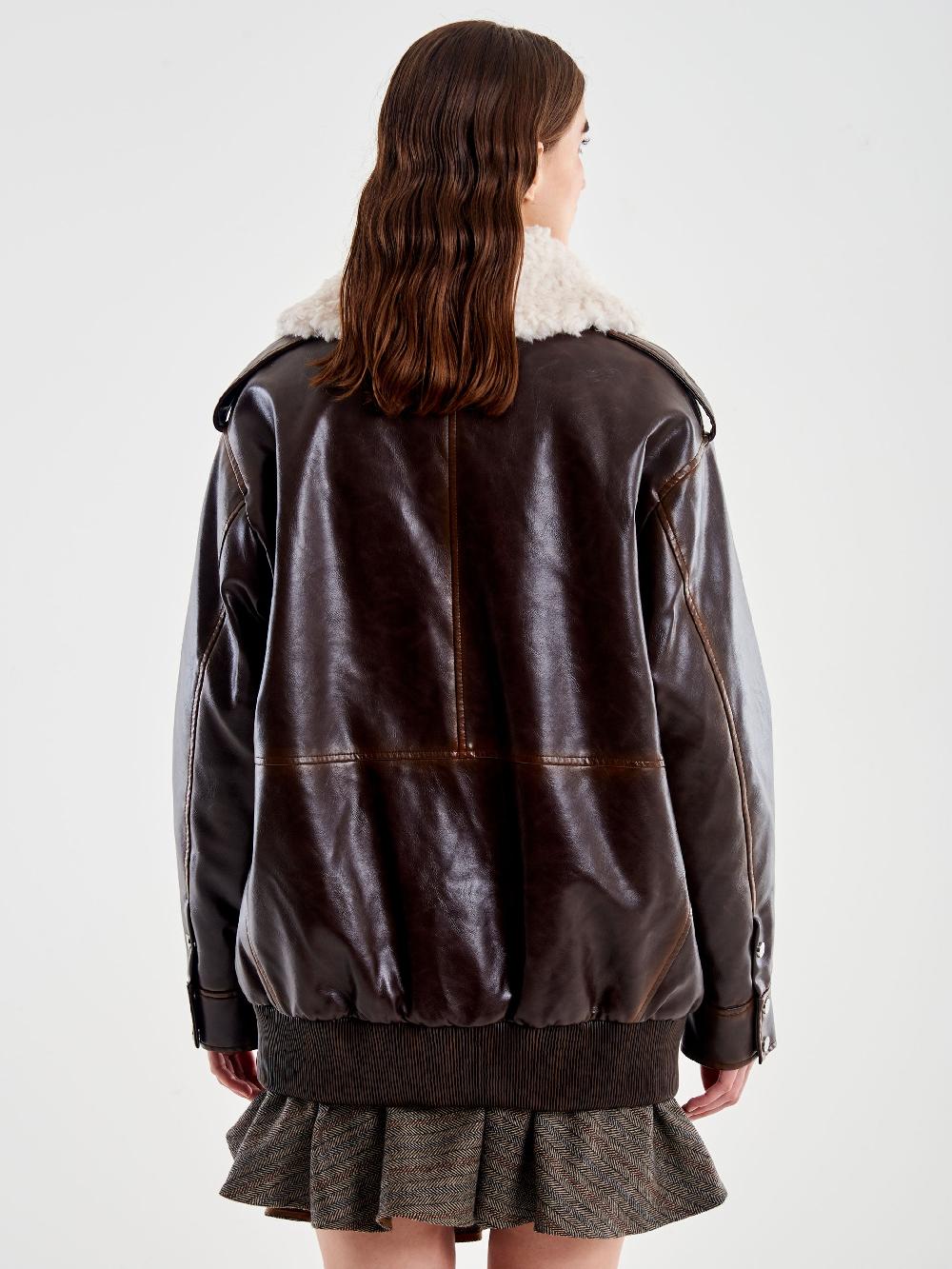 Vicolo Bomber Oversized Ecopelle – Vicolo Outlet