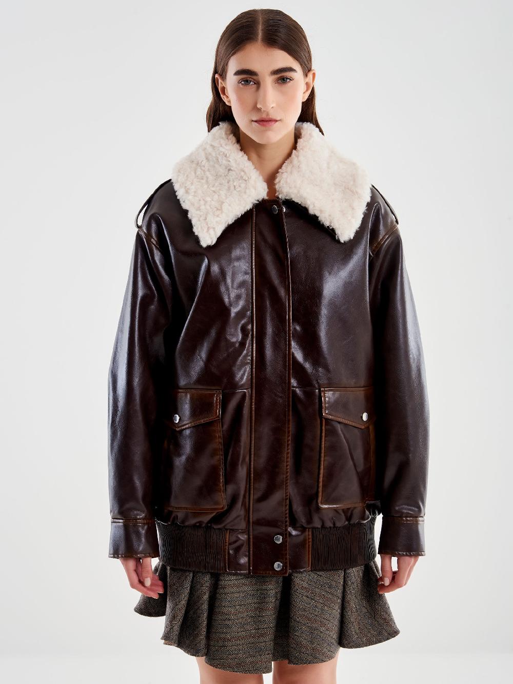 Vicolo Bomber Oversized Ecopelle – Vicolo Outlet