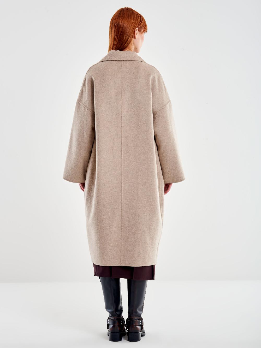 Vicolo Cappotto Oversized Fango Moda
