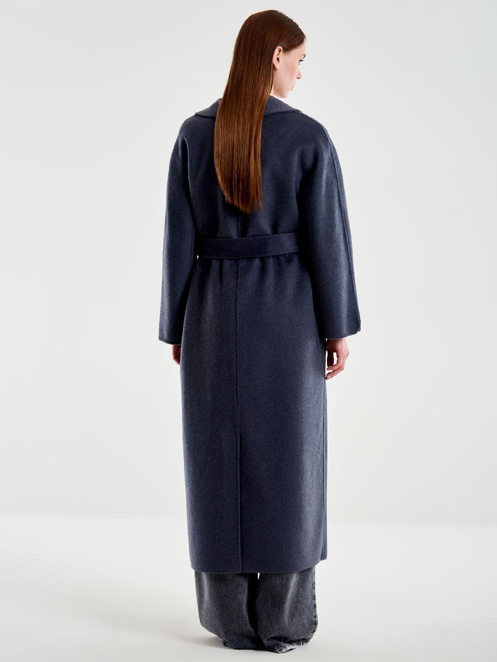 Vicolo Cappotto con Cintura Lungo Grigio Italy
