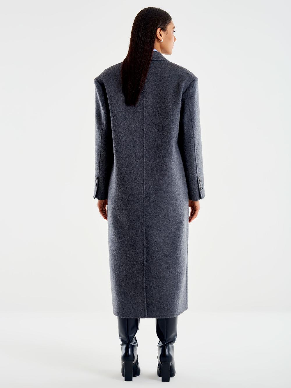 Vicolo Cappotto Maxi Spalle Grigio Qualità