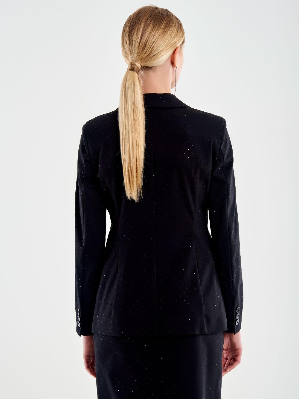 Vicolo Blazer Sfiancato con Strass Nero Soddisfazione Garantita