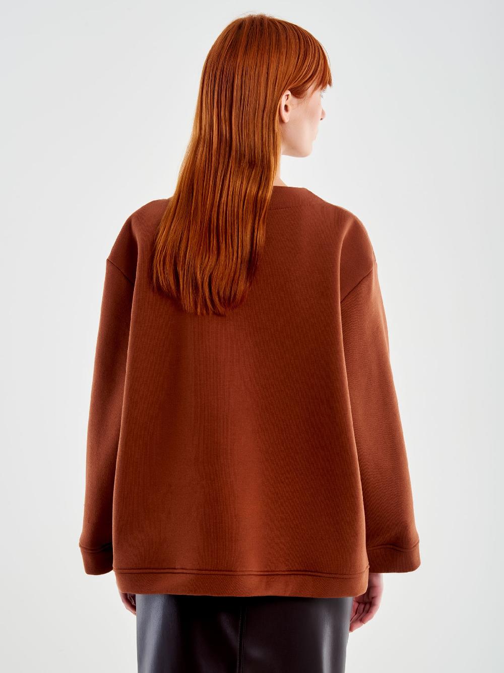 Vicolo Cardigan in Felpa con Patch e Spille Marrone Outlet