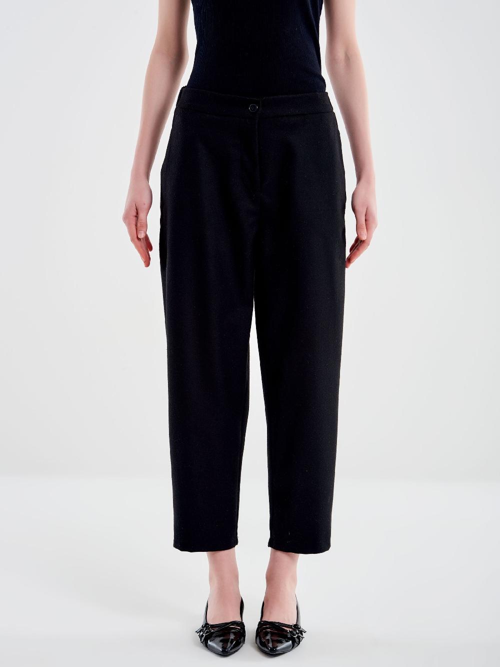 Vicolo Pantalone Carrot Fit Fesco di Lana – Vicolo Promozione