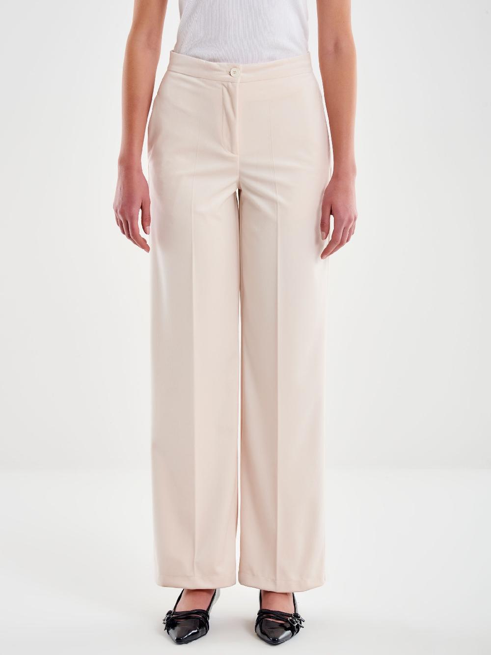 Vicolo Pantalone in Velluto Bianco Acquista Ora