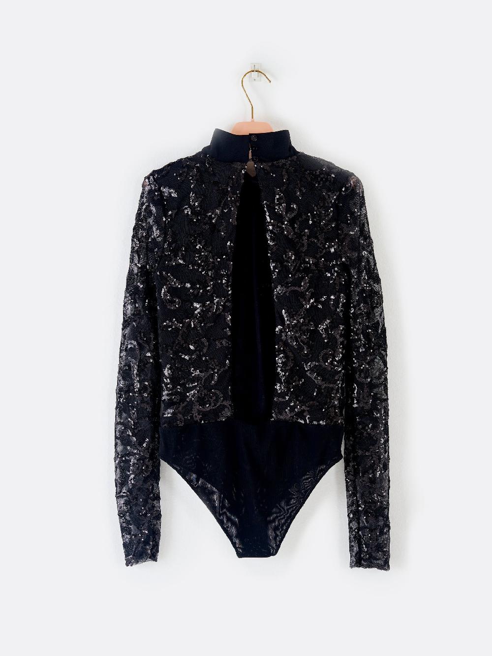 Vicolo Body Pizzo e Paillettes Nero I Più Venduti