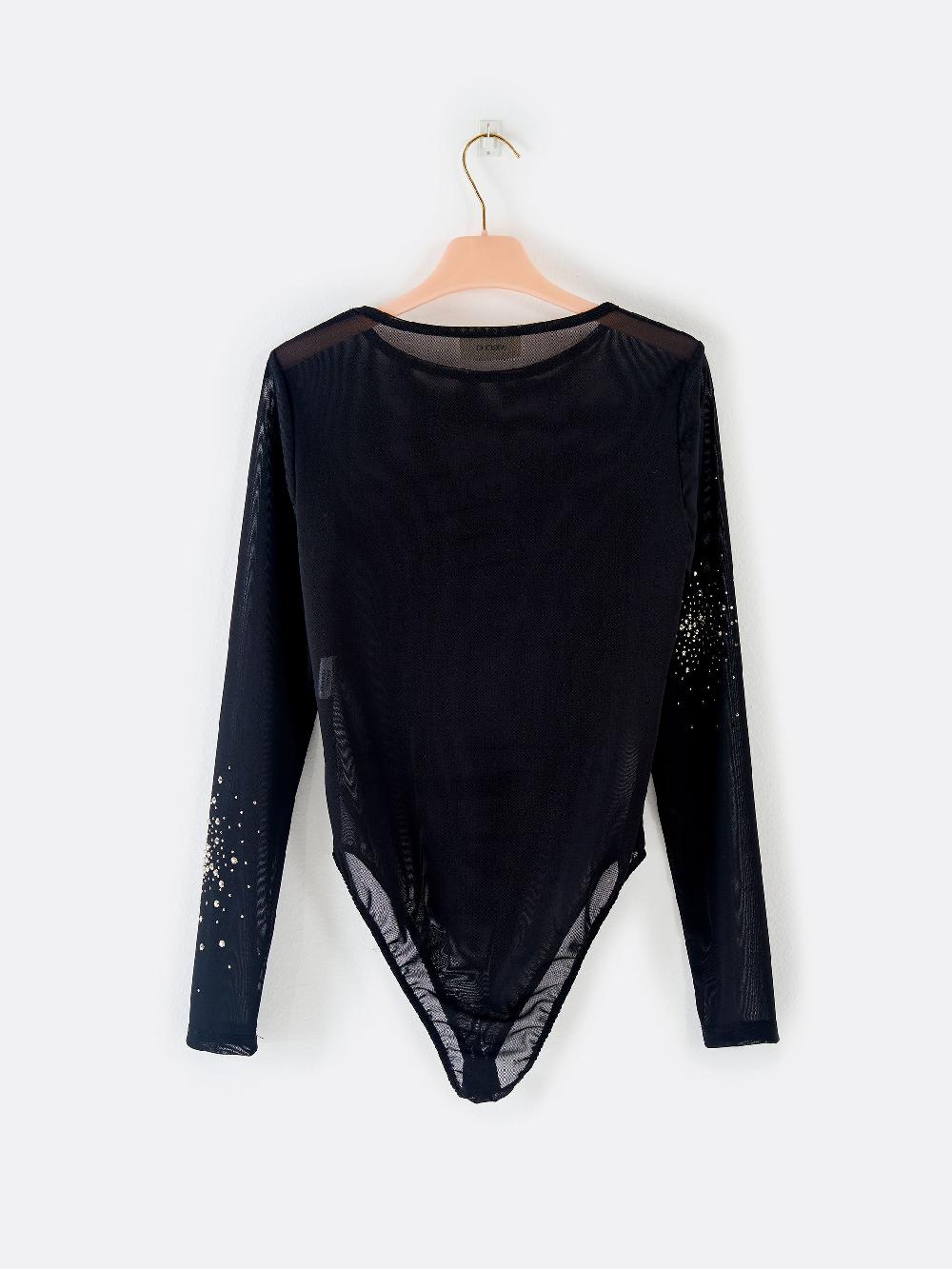 Vicolo Body in Tulle con Strass Nero 2025