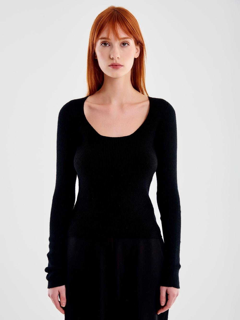 Vicolo Top in Costa Scollo Ampio Nero Lightning offer