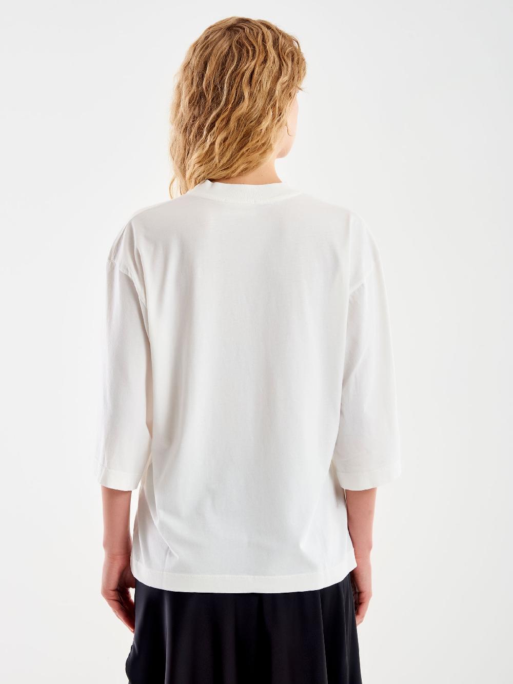Vicolo T-Shirt Over Maniche Ampia Bianco Qualità