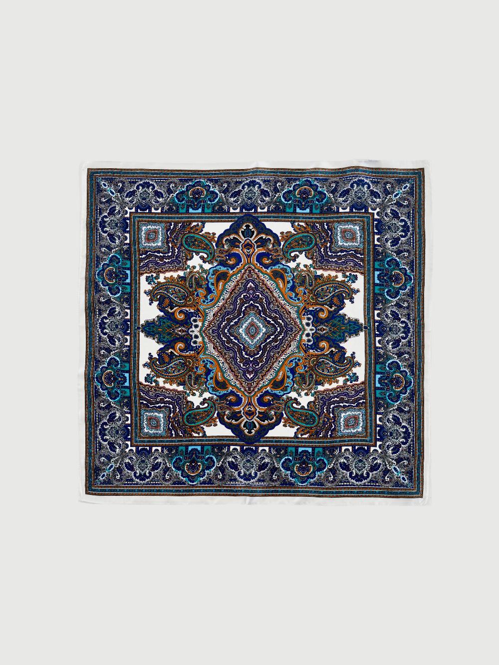 Vicolo Foulard in Seta Blu Fino Al -60%