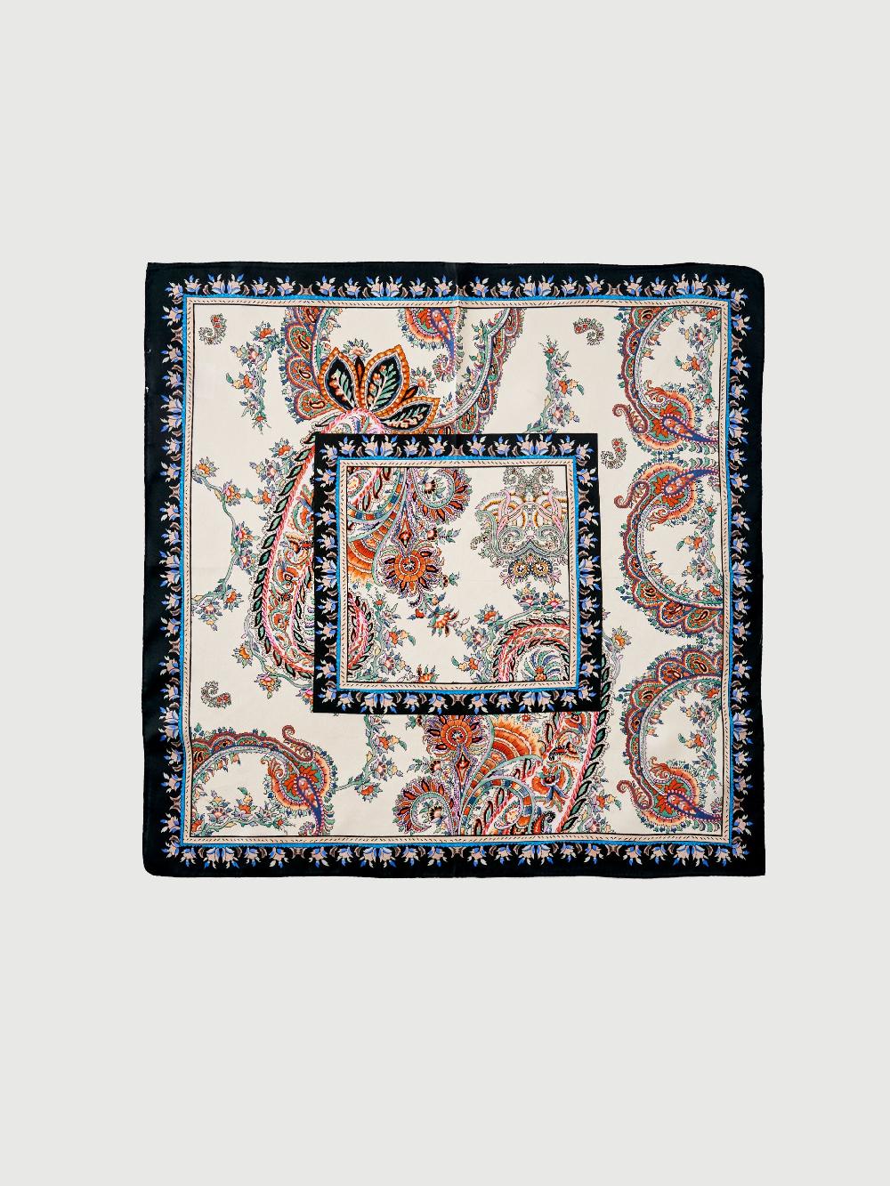 Vicolo Foulard in Seta Nero Shopping Online