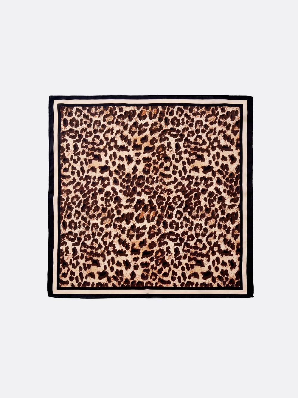 Vicolo Foulard in Seta Maculato Nero Outlet