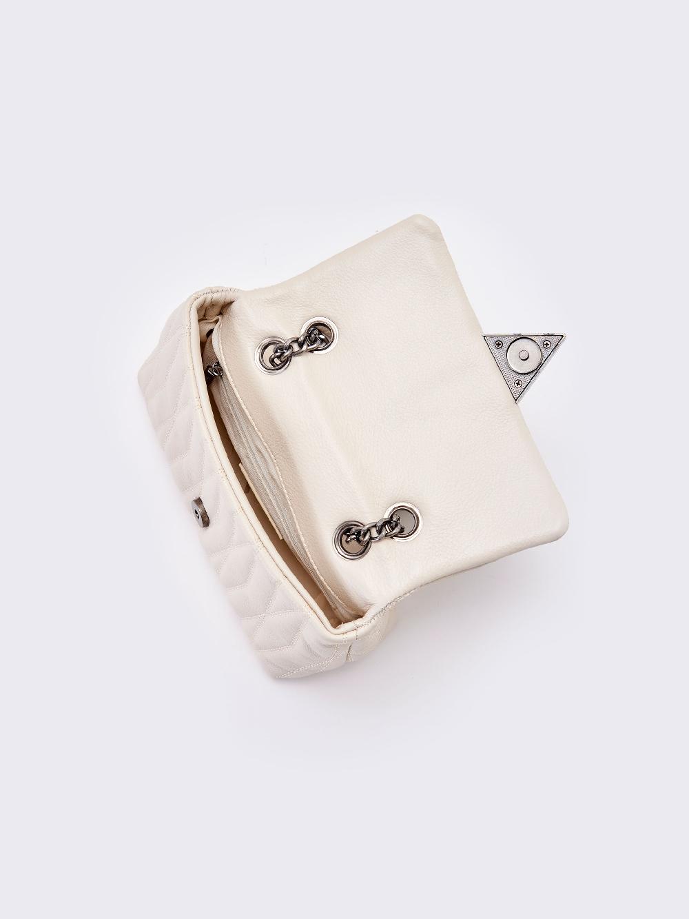 Vicolo Borsa Belleville Small Bianco Vendita