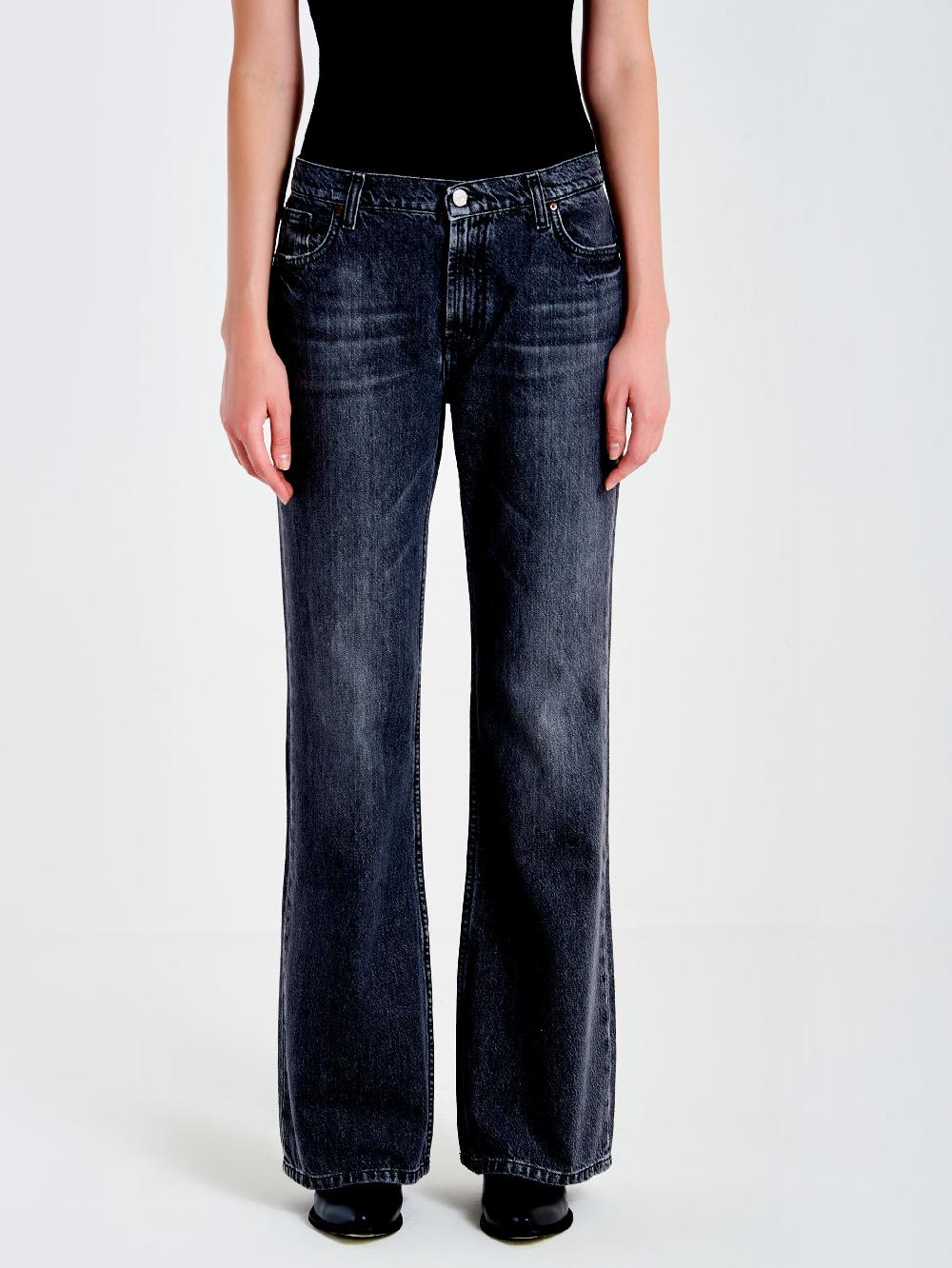 Vicolo Jeans Greta Straight Nero In Saldo