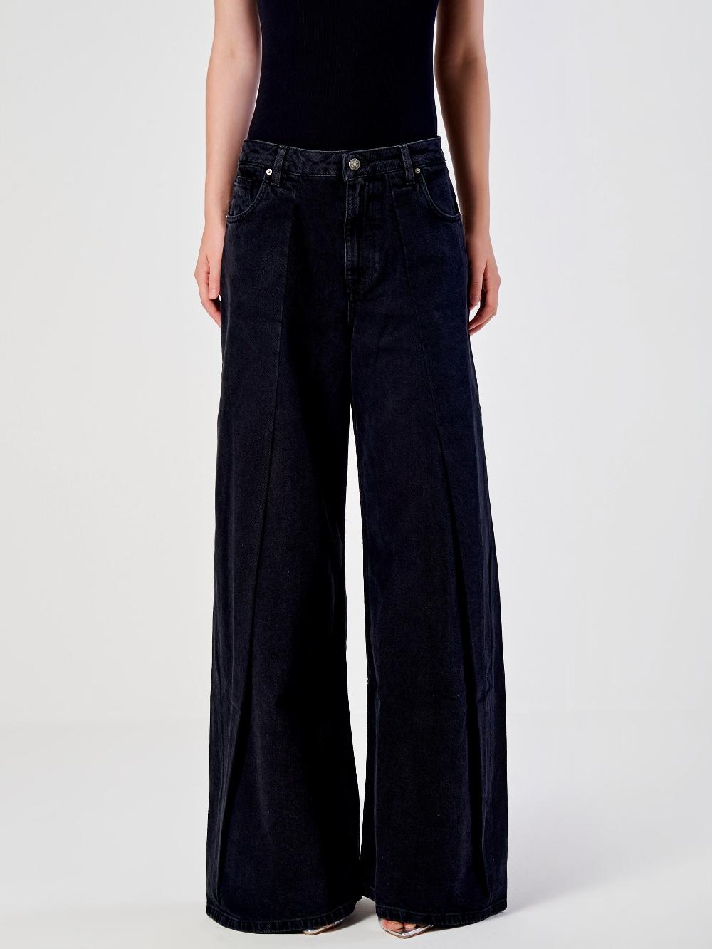 Vicolo Jeans Ampio con Pence Nero 2025