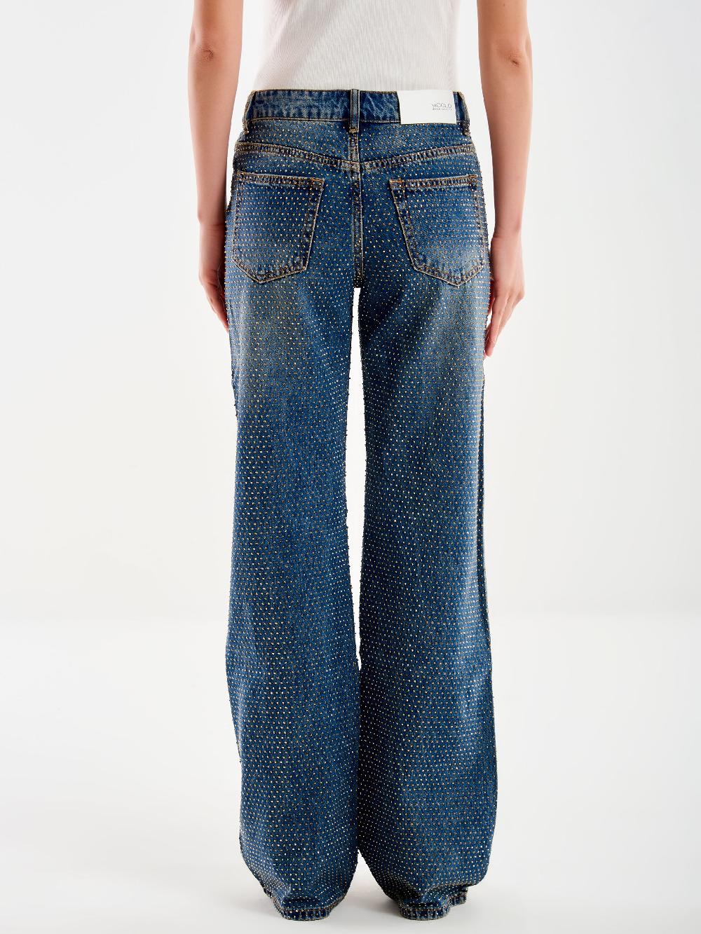 Vicolo Jeans Dalia con Strass Blu Promozione