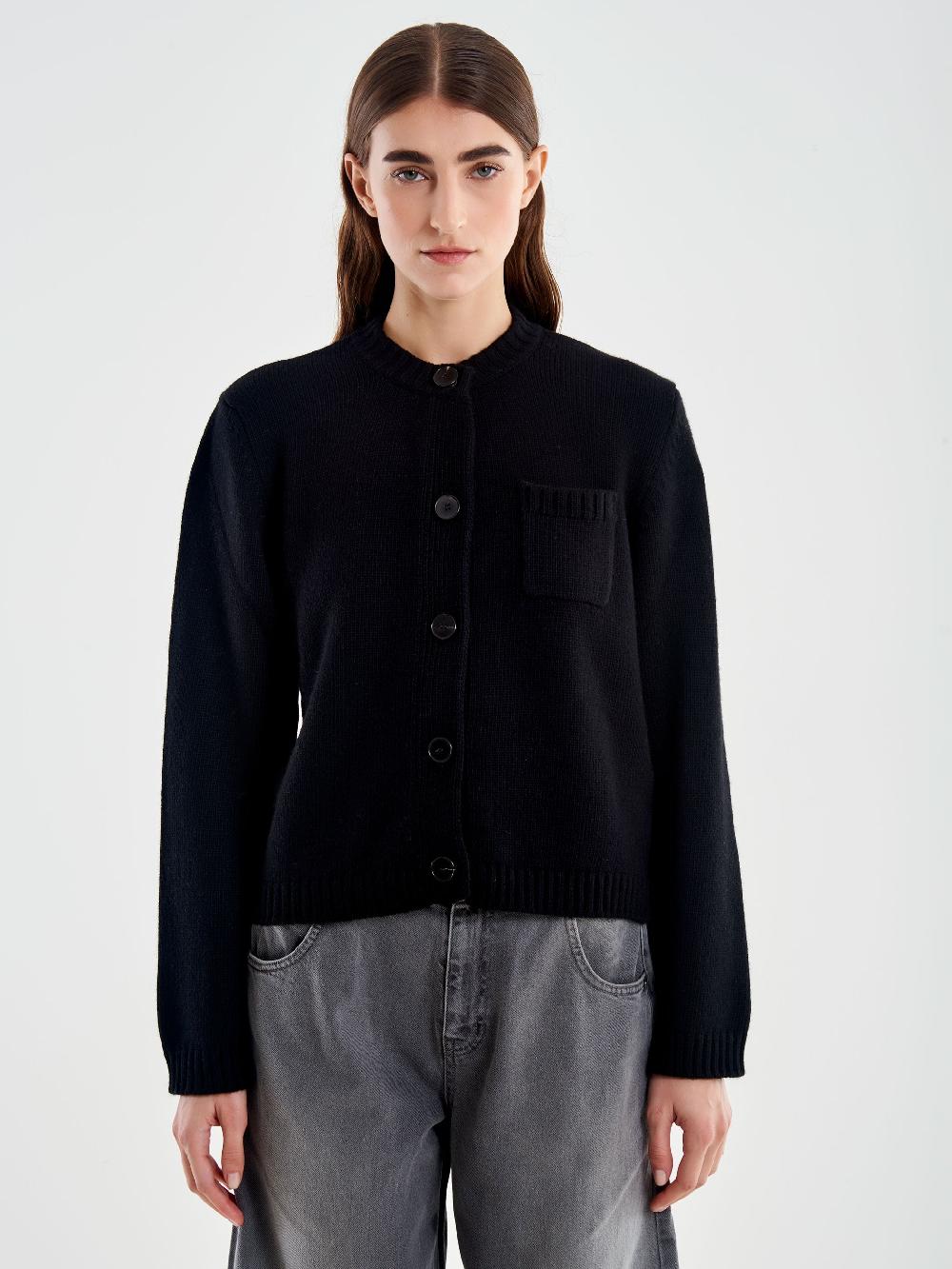 Vicolo Cardigan Koreana con Taschina Nero Negozi Online