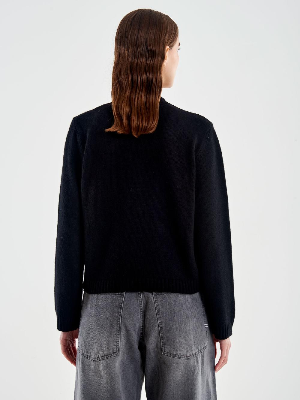 Vicolo Cardigan Koreana con Taschina Nero Negozi Online