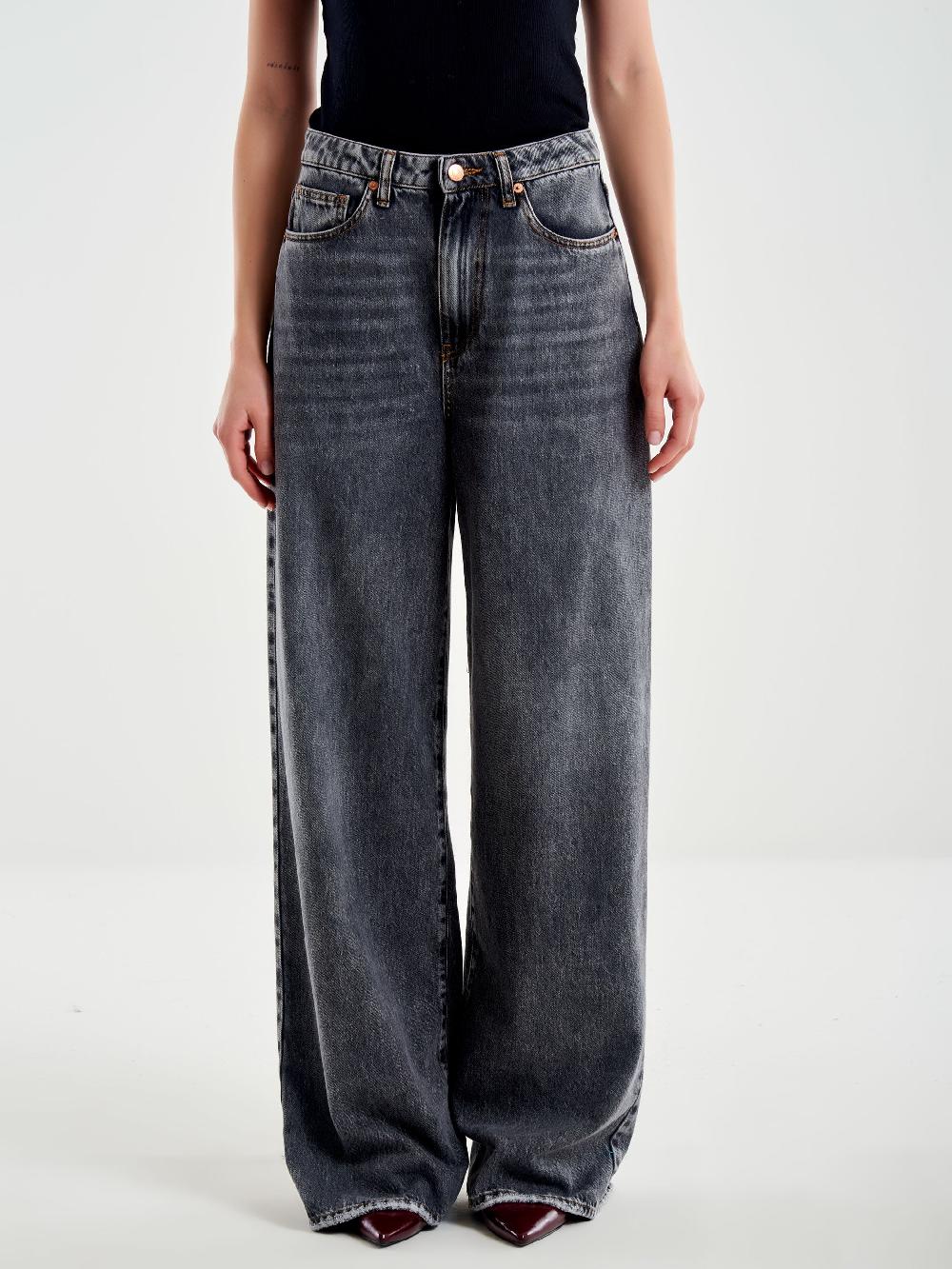 Vicolo Jeans Abby Ampi Grigi Nero Outlet