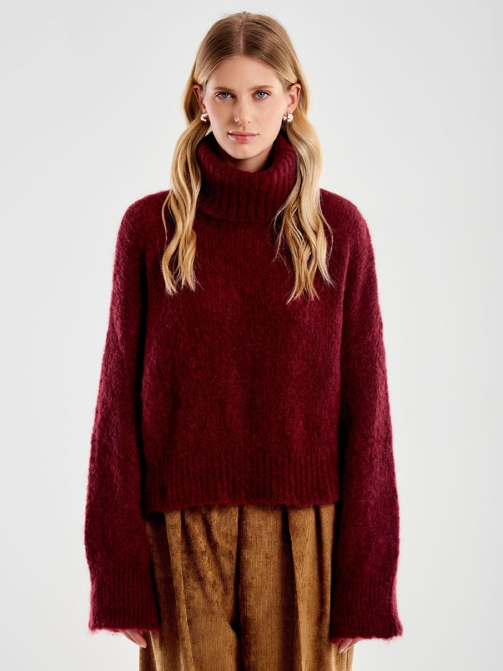 Vicolo Dolcevita Cropped Boxy Bordeaux Italia