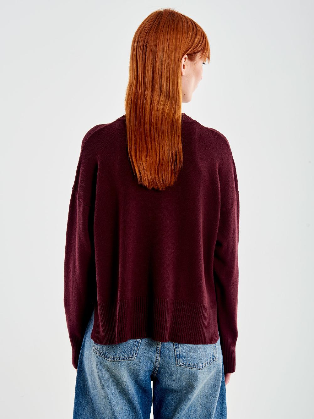Vicolo Pull a Scatolina con Spacchi Bordeaux Promozione