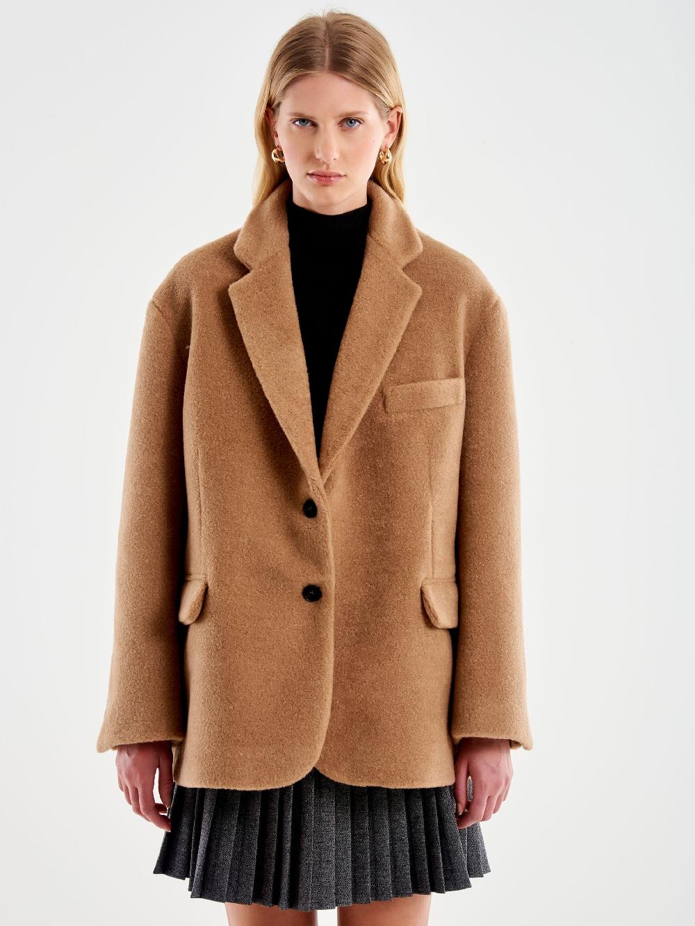 Vicolo Blazer Bouclé Oversized Cammello 50% di sconto per tempo limitato