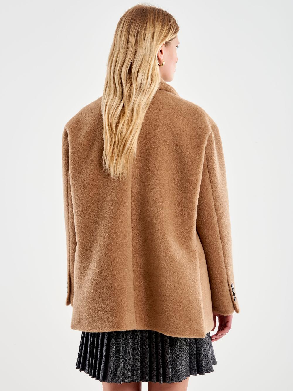 Vicolo Blazer Bouclé Oversized Cammello 50% di sconto per tempo limitato
