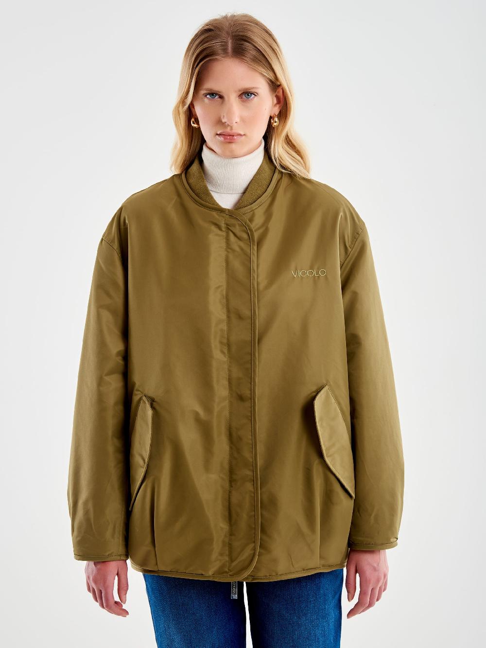 Vicolo Bomber Oversized Double Face Militare In Vendita