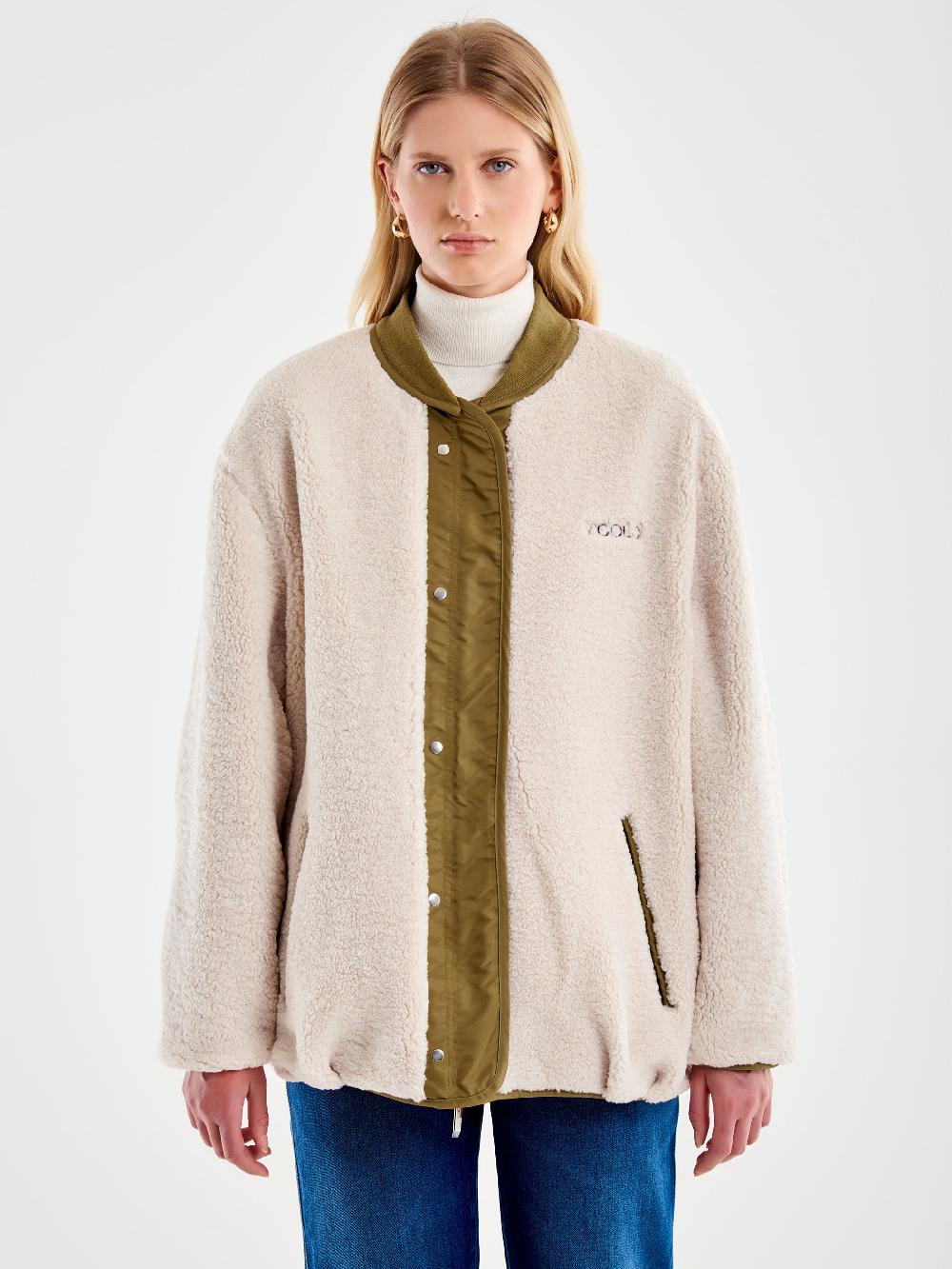 Vicolo Bomber Oversized Double Face Militare In Vendita