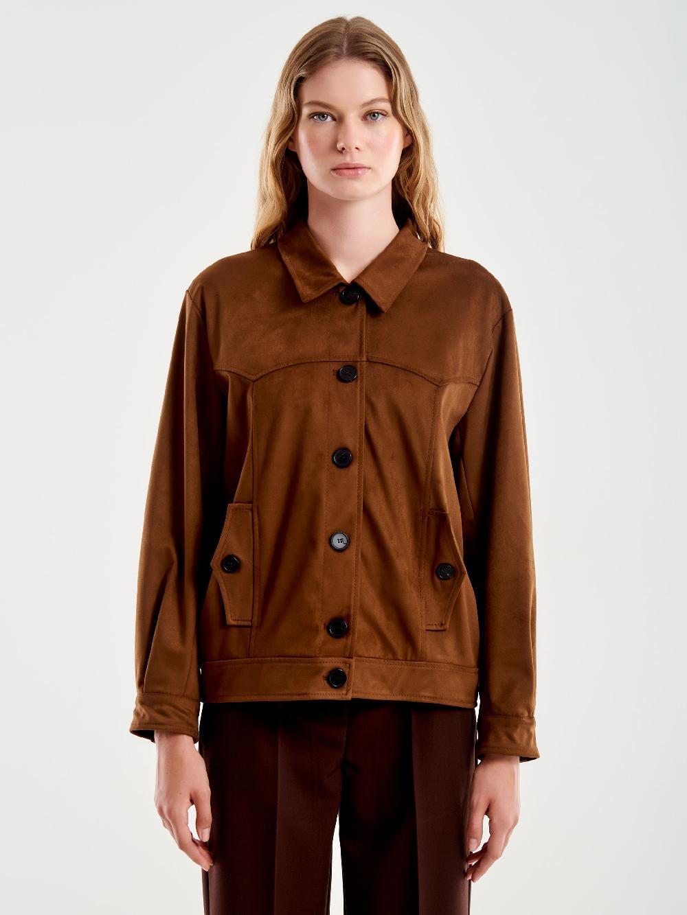 Vicolo Giacca in Alcantara Beige Offerte