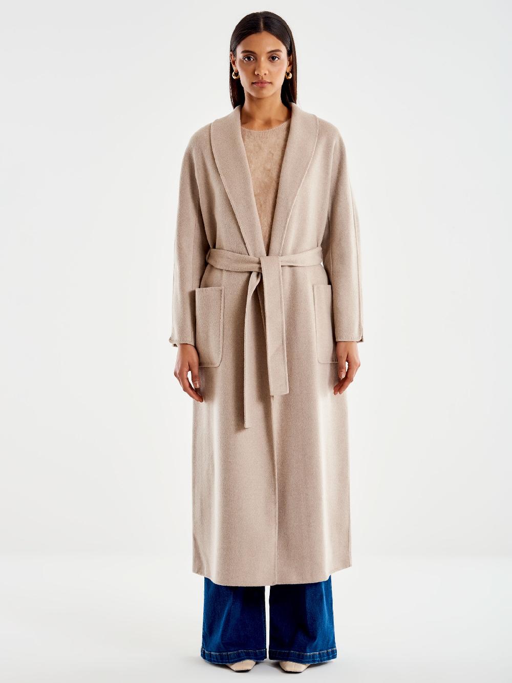 Vicolo Cappotto con Cintura Lungo Beige Hotsell