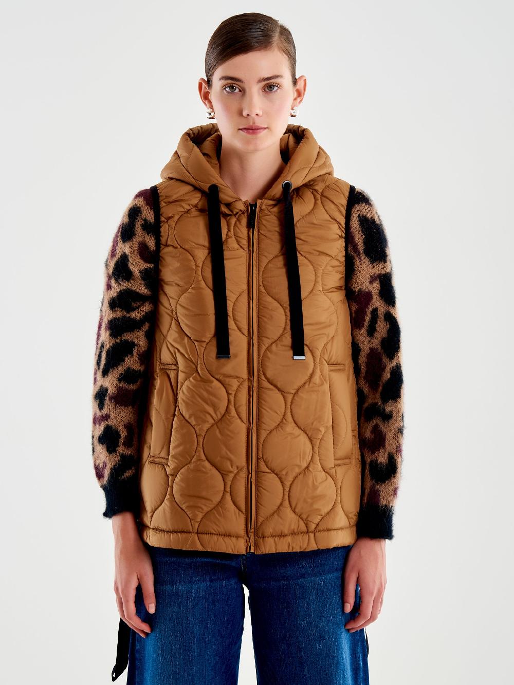 Vicolo Cappotto con Gilet Imbottito Cammello Vendita
