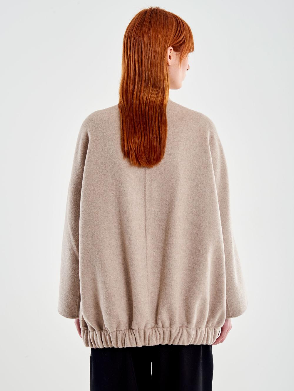 Vicolo Bomber in Misto Lana Beige In Linea