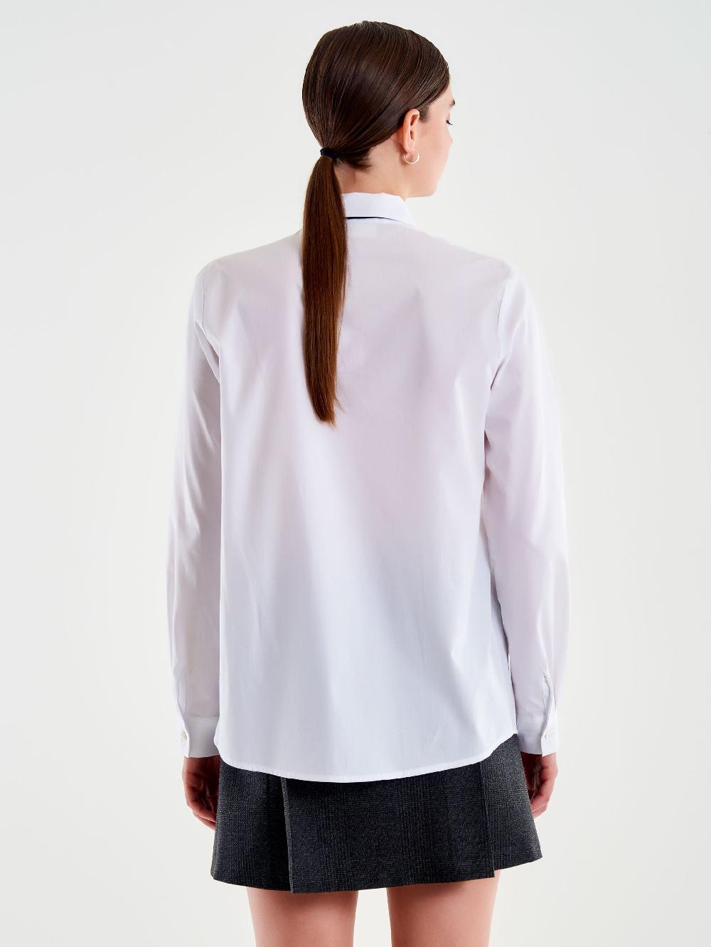 Vicolo Camicia con Cravatta Bianco Nuovo