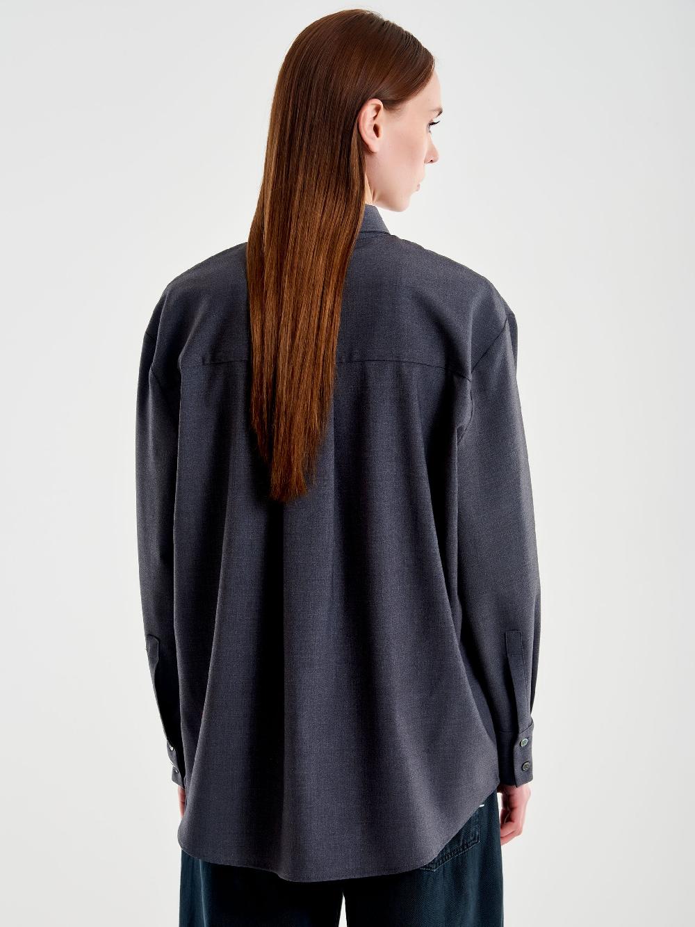 Vicolo Camicia con Cravatta a Righe Grigio Vendita
