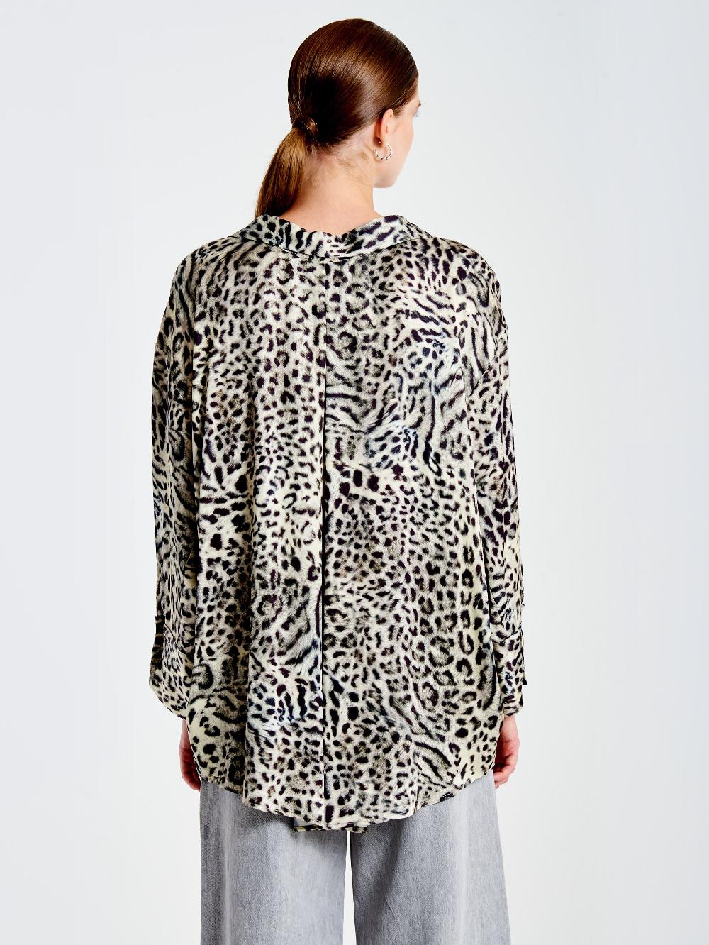 Vicolo Camicia Fantasia con Laccio Grigio Qualità Garantita