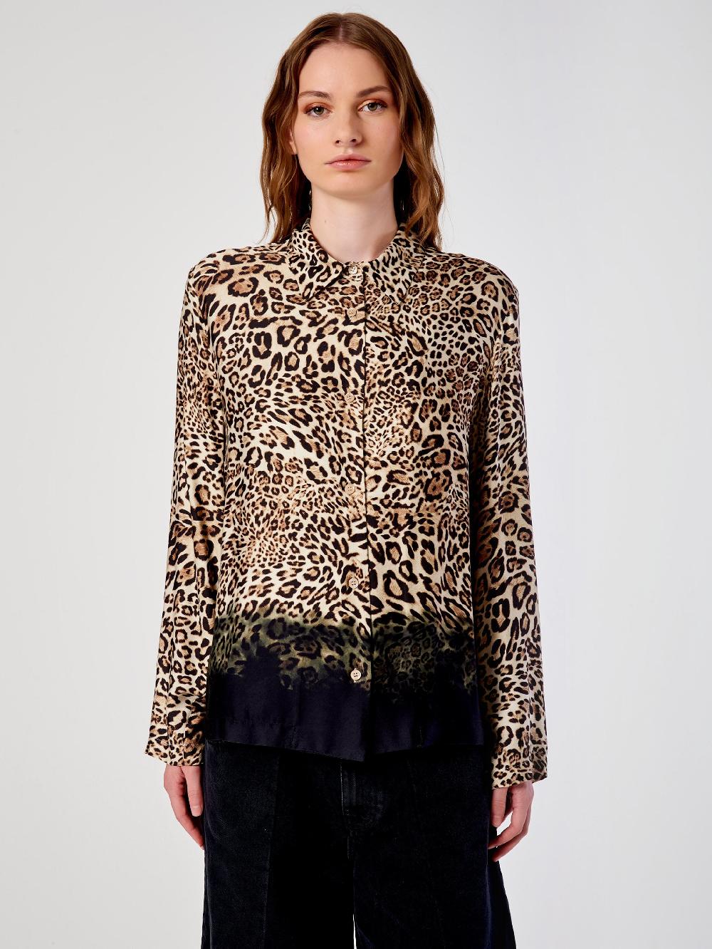 Vicolo Camicia Animalier SfumataBeige Negozi Online