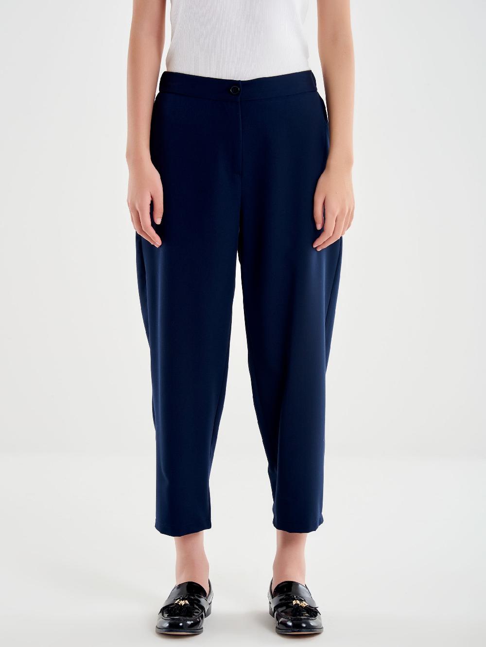 Vicolo Pantalone Carrot Fit Blu Sconto