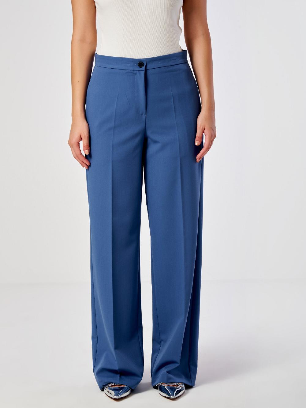 Vicolo Pantalone Palazzo Basic Blu Outlet
