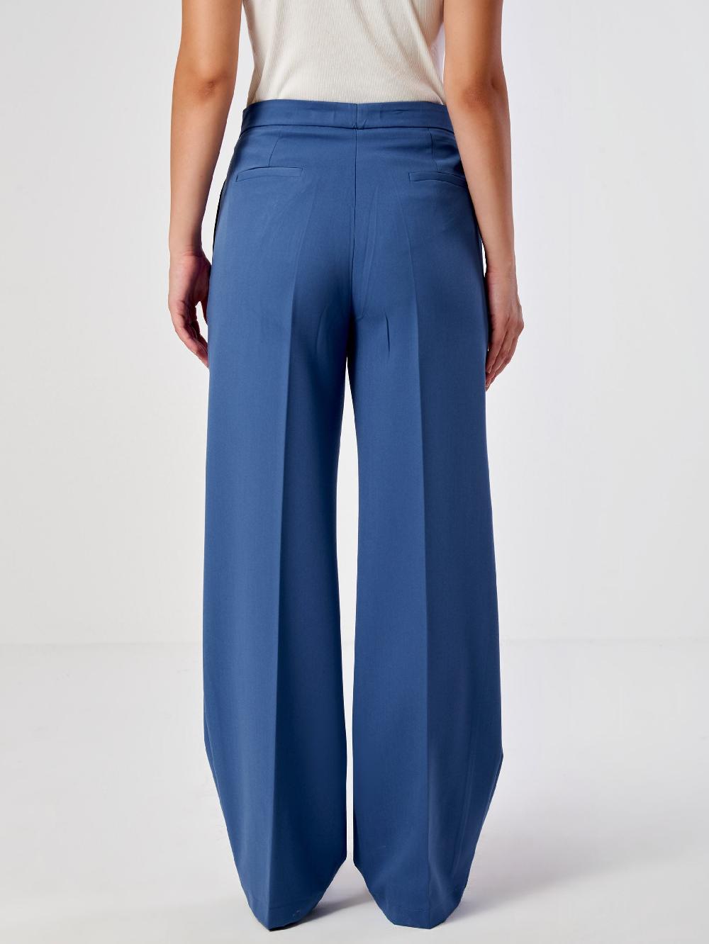 Vicolo Pantalone Palazzo Basic Blu Outlet