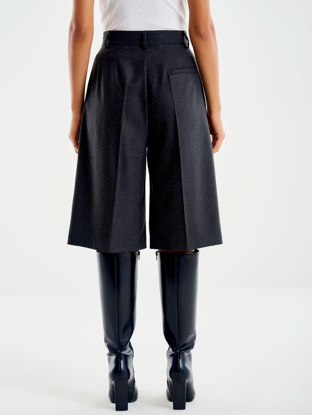 Vicolo Bermuda Gessato Lurex Grigio Shopping Online