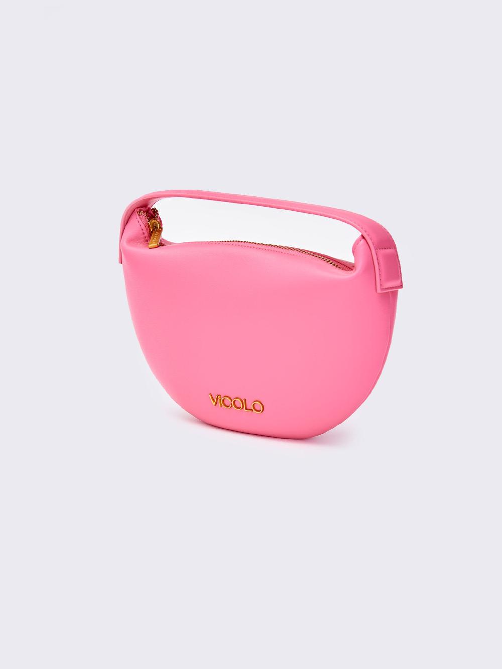 Vicolo Borsa Croissant Fucsia In Vendita