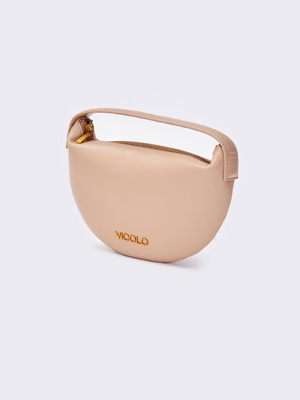 Vicolo Borsa Croissant Beige Saldi