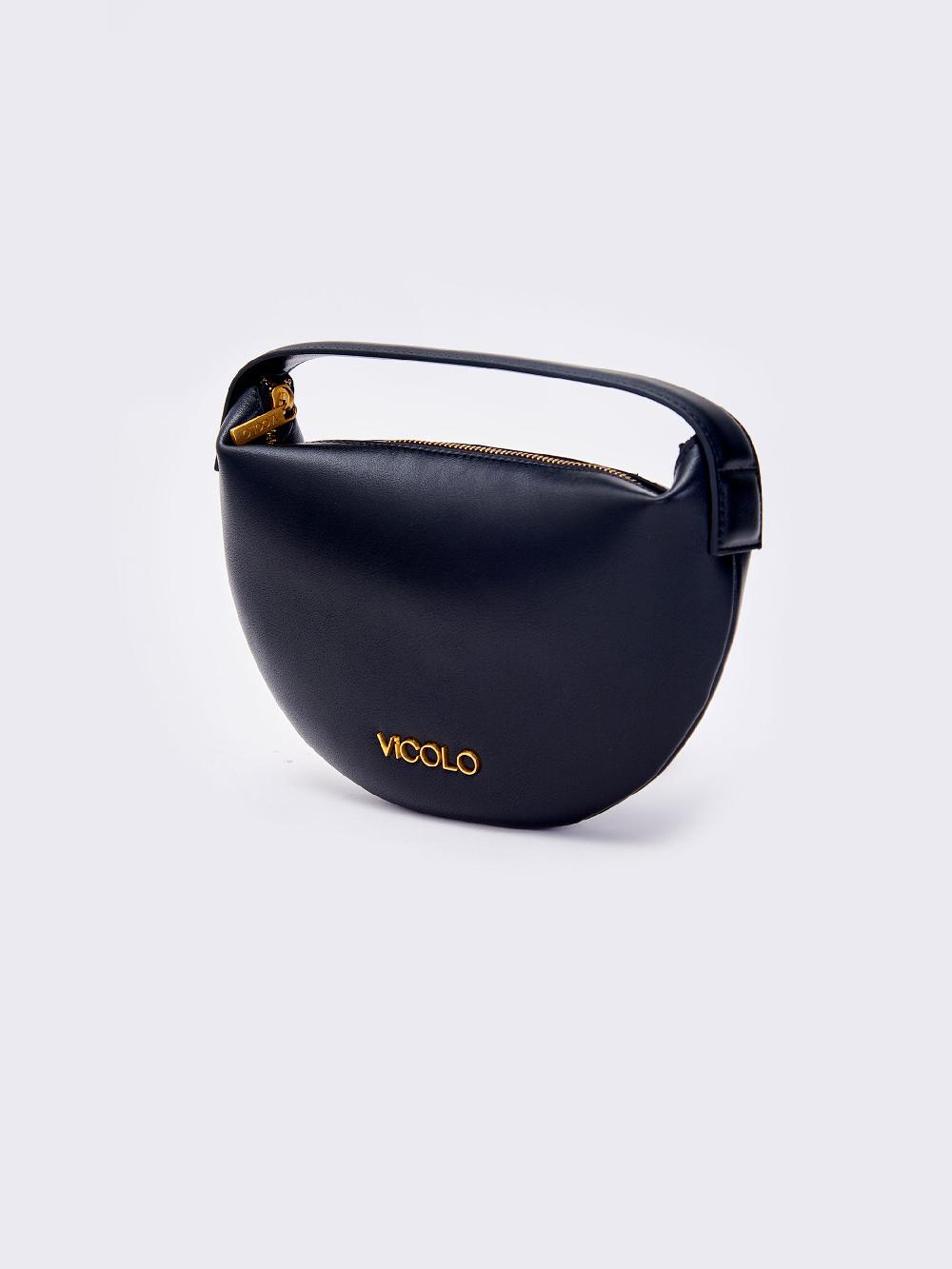 Vicolo Borsa Croissant Nero Vendita Calda