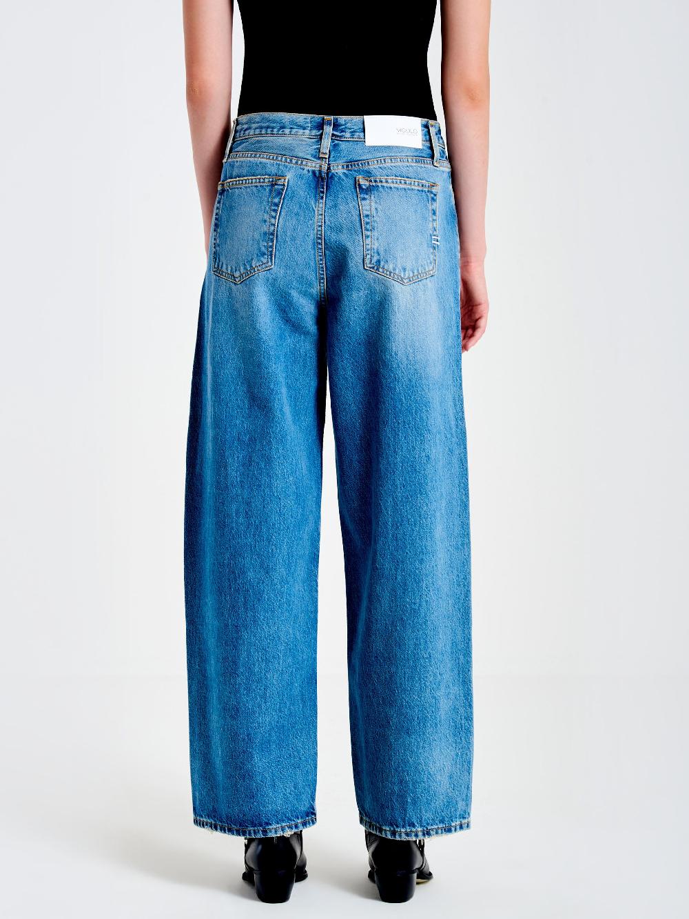 Vicolo Jeans Xenobia Ampio Blu Spedizione Gratuita