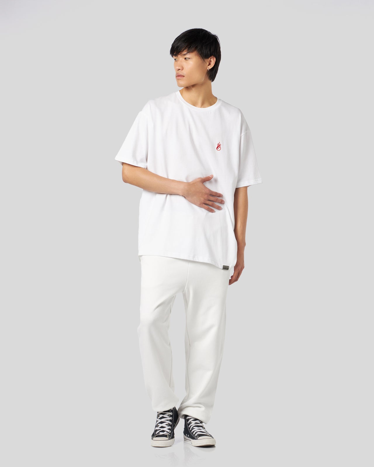 Vision Of Super WHITE T-SHIRT WITH FLAMES LOGO Outlet