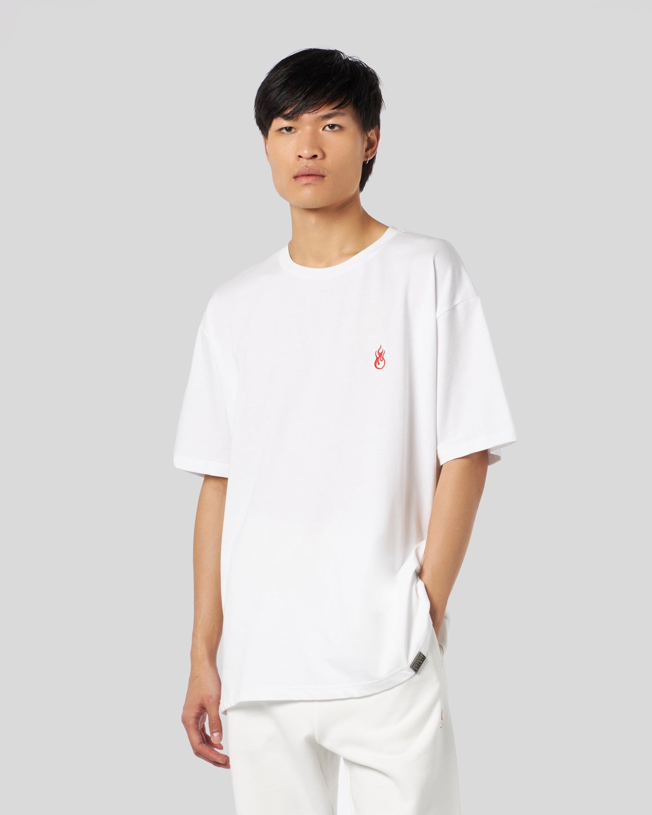 Vision Of Super WHITE T-SHIRT WITH FLAMES LOGO Outlet