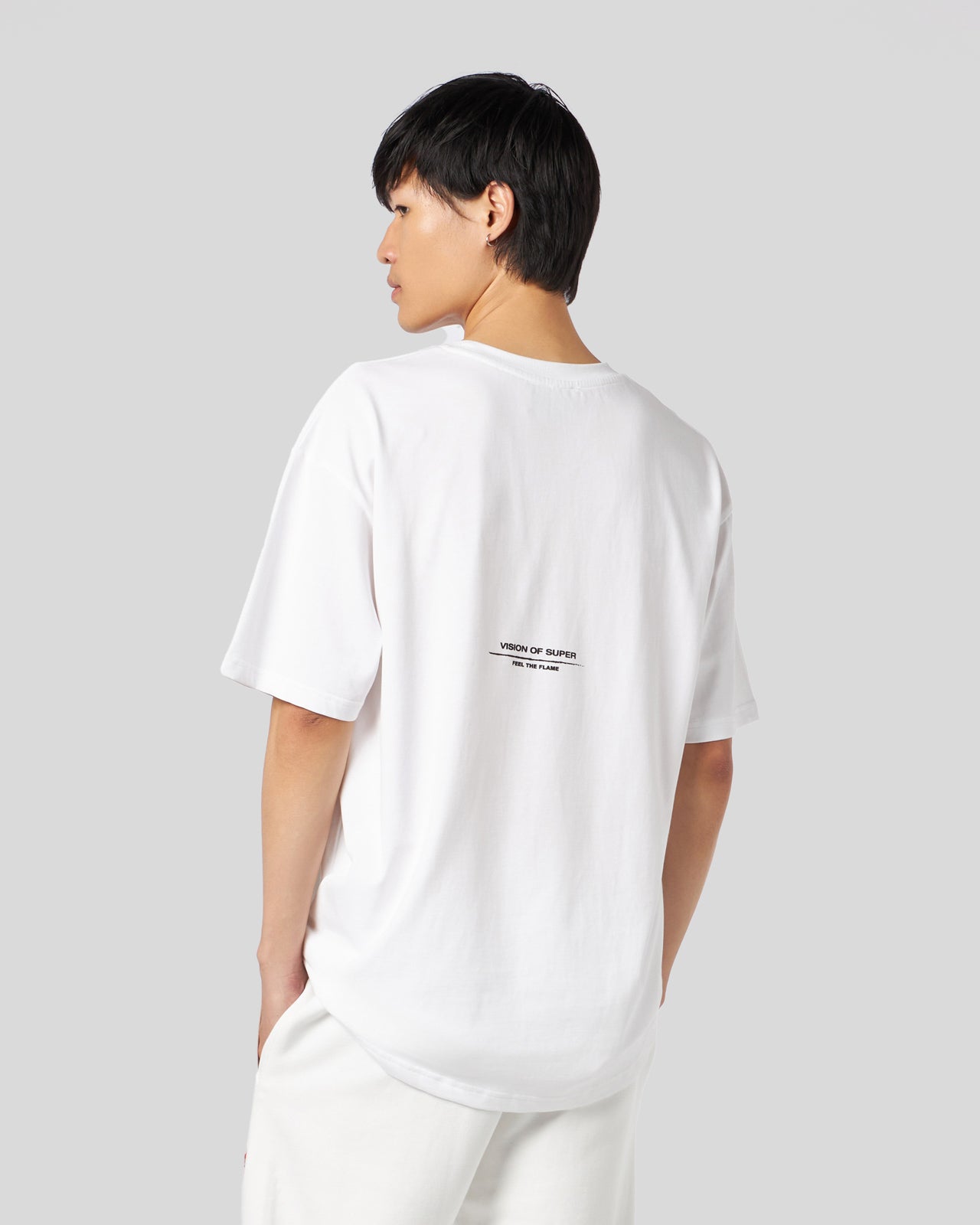 Vision Of Super WHITE T-SHIRT WITH FLAMES LOGO Outlet