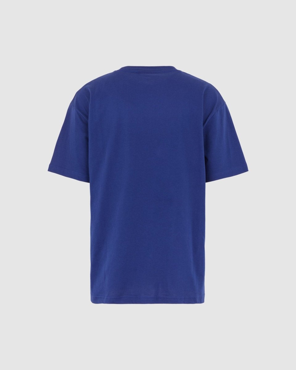 Vision Of Super BLUE T-SHIRT WITH EMBROIDERED FLAMING HEART Offerte
