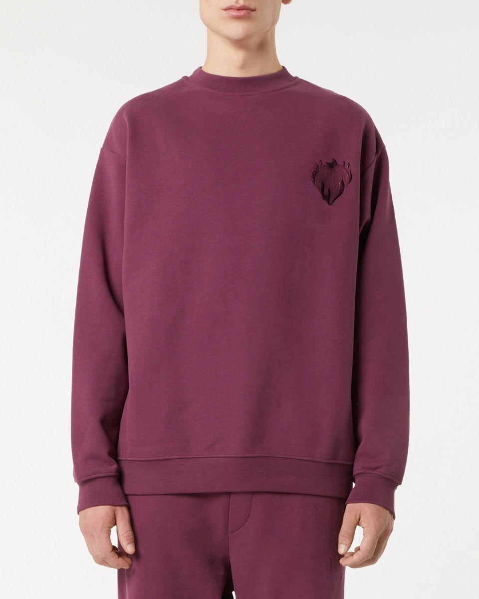 Vision Of Super GRAPE WINE CREWNECK WITH EMBROIDERED LOGO Acquista Ora